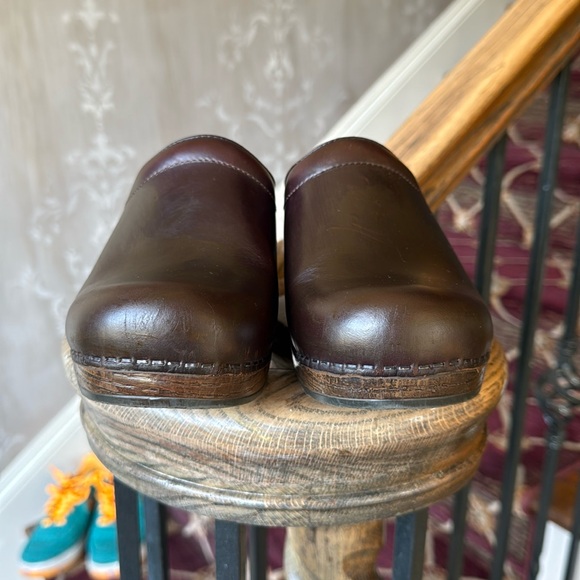 Dansko Rich Brown Leather Mules - Picture 4 of 16